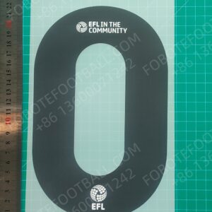 EFL Championship 2024/25 Black Nameset for Football Shirt Any Name & Number