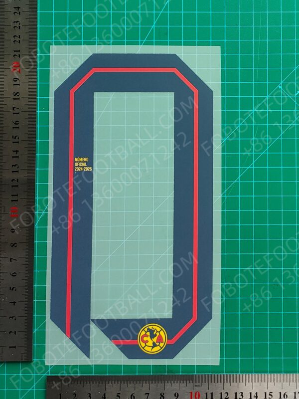 Club América 2024-25 Home Nameset for Football Shirt Any Name & Number - Image 8