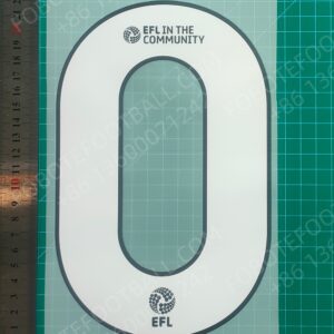 EFL Championship 2024/25 White Nameset for Football Shirt Any Name & Number