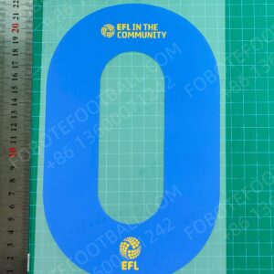 EFL Championship 2024/25 Blue Nameset for Football Shirt Any Name & Number