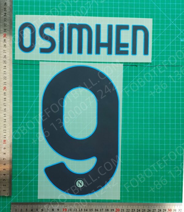 Napoli 2024-25 Away Nameset for Football Shirt Any Name & Number - Image 2
