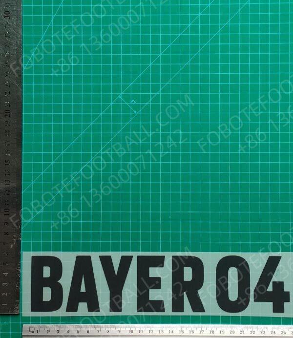 Leverkusen 2024-25 Away Black Nameset for Football Shirt Any Name & Number - Image 5