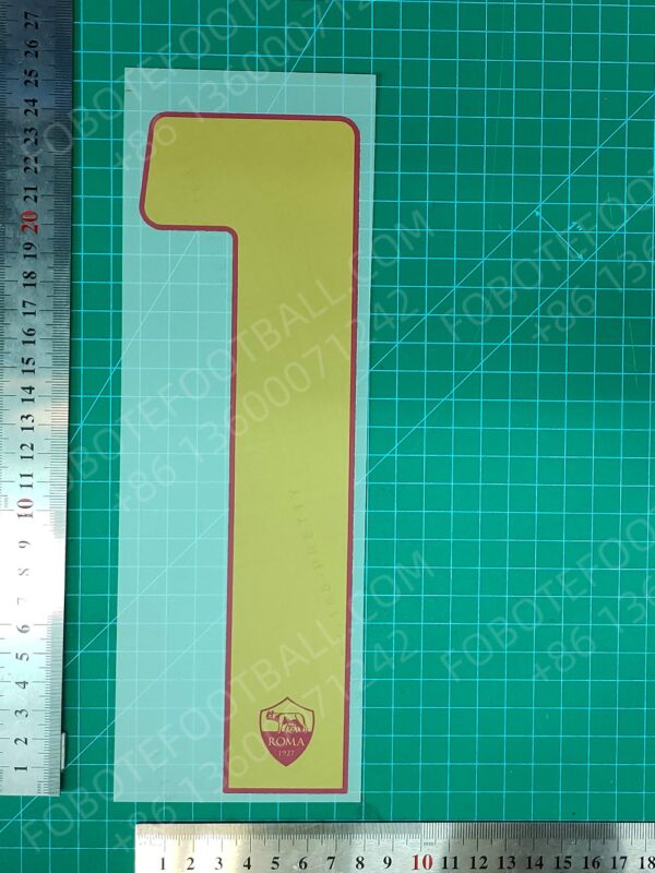Roma 2024-25 Home Nameset for Football Shirt Any Name & Number - Image 8