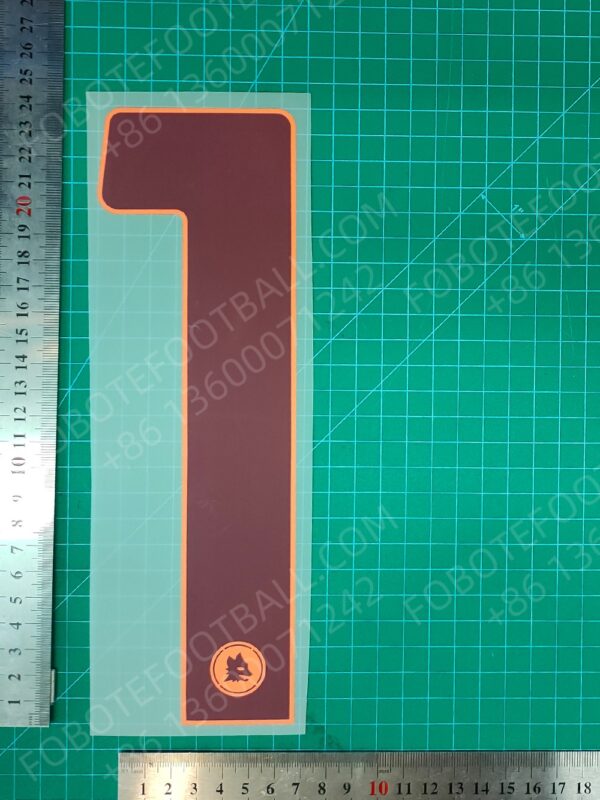Roma 2024-25 Away Nameset for Football Shirt Any Name & Number - Image 8