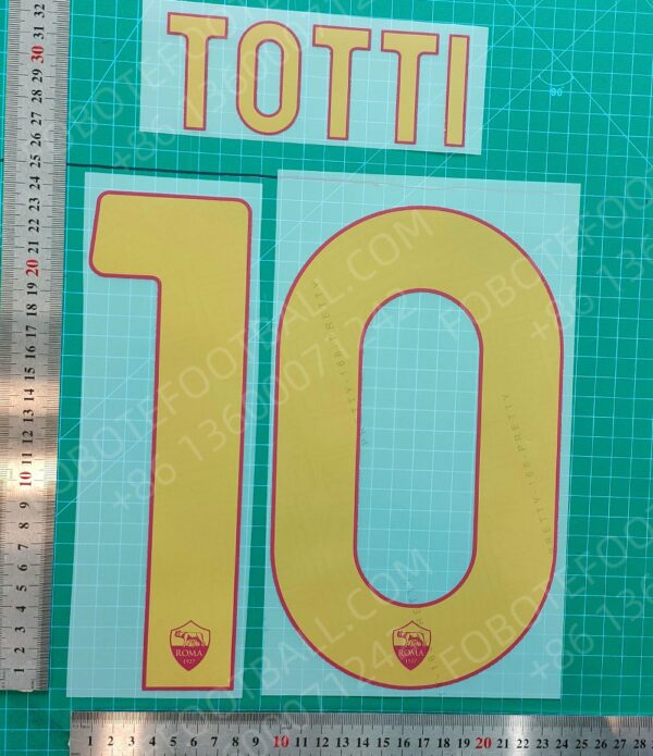Roma 2024-25 Home Nameset for Football Shirt Any Name & Number - Image 2