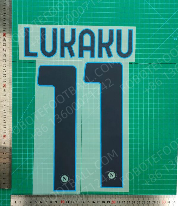 Napoli 2024-25 Away Nameset for Football Shirt Any Name & Number - Image 3