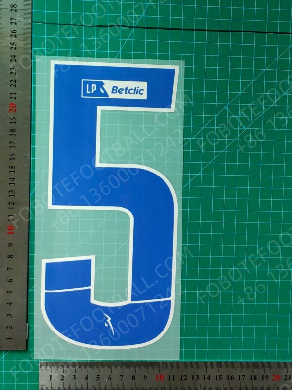 2024/25 Primeira Liga Blue Nameset for Football Shirt Any Name & Number - Image 6