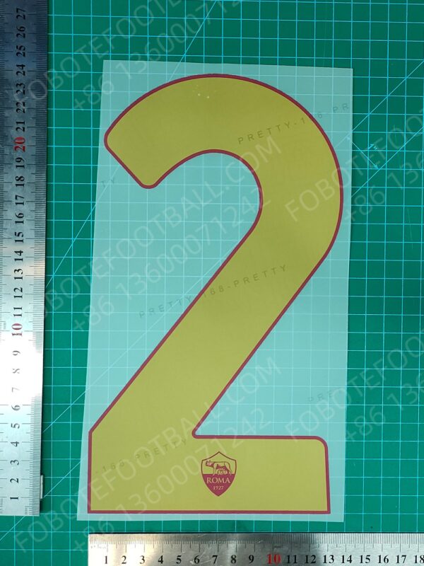 Roma 2024-25 Home Nameset for Football Shirt Any Name & Number - Image 9