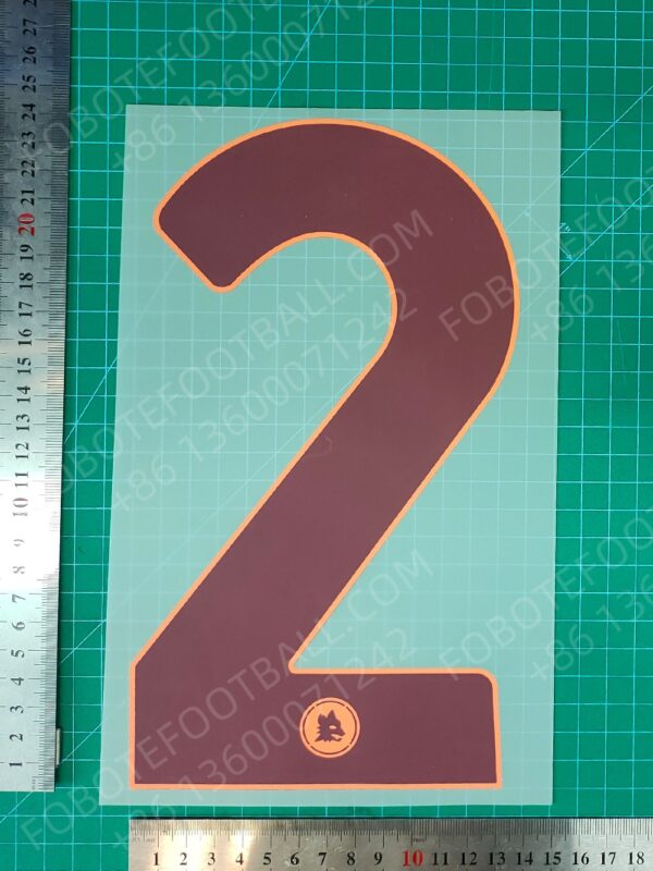 Roma 2024-25 Away Nameset for Football Shirt Any Name & Number - Image 9