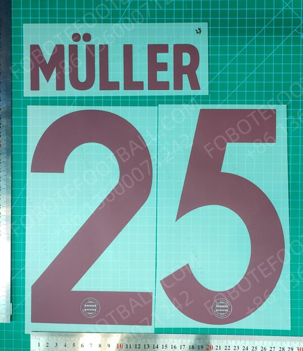 Bayern 2024-25 2nd Away Nameset for Football Shirt Any Name & Number - Image 7