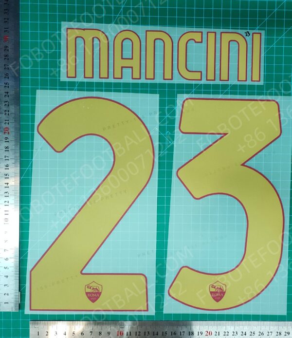Roma 2024-25 Home Nameset for Football Shirt Any Name & Number - Image 6