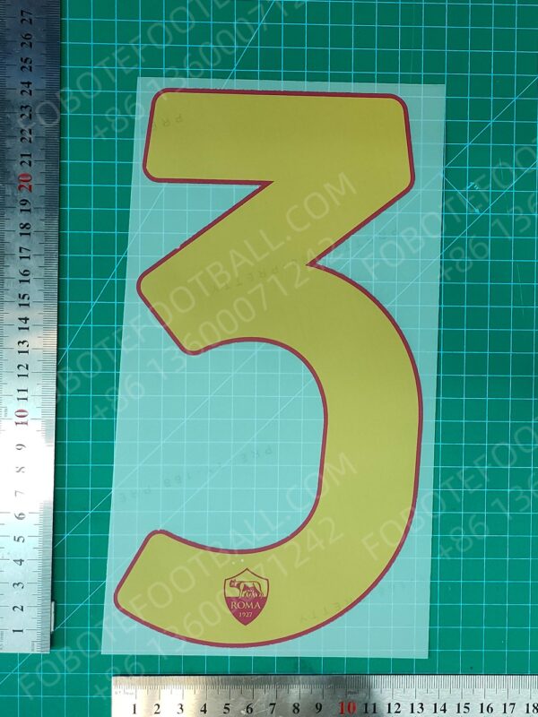 Roma 2024-25 Home Nameset for Football Shirt Any Name & Number - Image 10