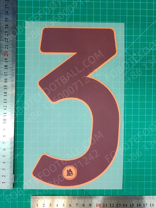 Roma 2024-25 Away Nameset for Football Shirt Any Name & Number - Image 10
