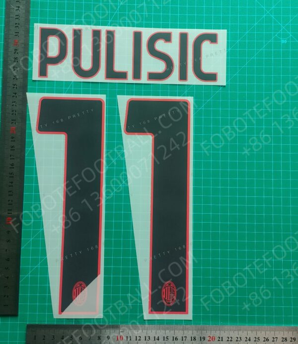 AC Milan 2024-25 Away Nameset for Football Shirt Player Name