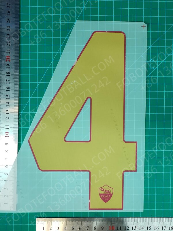 Roma 2024-25 Home Nameset for Football Shirt Any Name & Number - Image 11