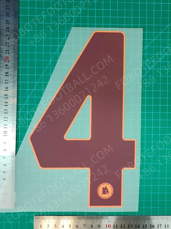Roma 2024-25 Away Nameset for Football Shirt Any Name & Number - Image 11