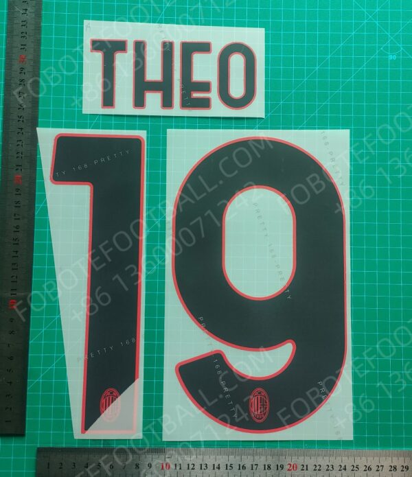 AC Milan 2024-25 Away Nameset for Football Shirt Player Name - Image 2
