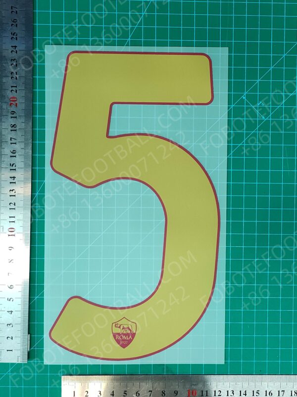 Roma 2024-25 Home Nameset for Football Shirt Any Name & Number - Image 12