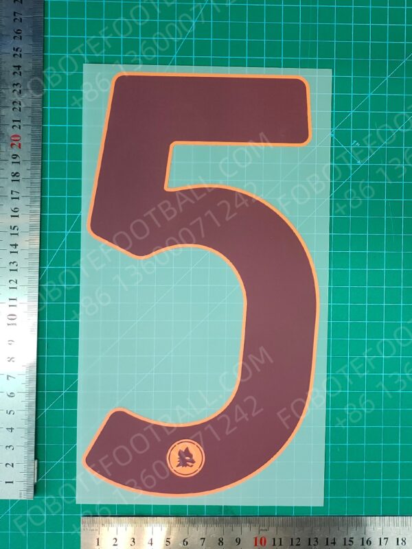 Roma 2024-25 Away Nameset for Football Shirt Any Name & Number - Image 12