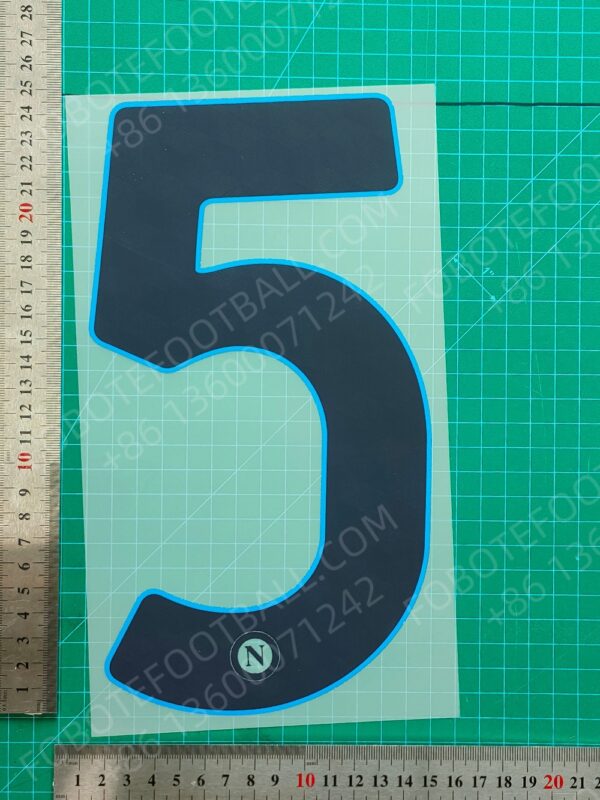 Napoli 2024-25 Away Nameset for Football Shirt Any Name & Number - Image 9