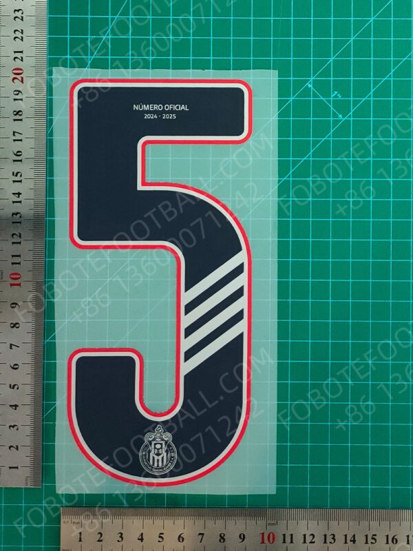 Chivas 2024/25 Home Nameset for Football Shirt Any Name & Number - Image 9