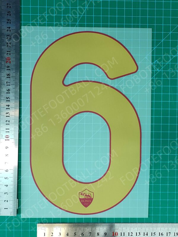 Roma 2024-25 Home Nameset for Football Shirt Any Name & Number - Image 13