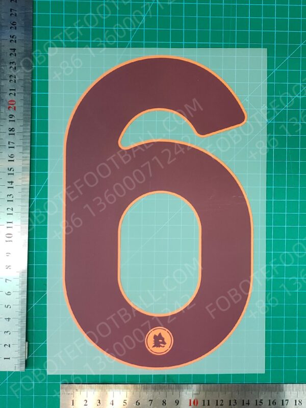 Roma 2024-25 Away Nameset for Football Shirt Any Name & Number - Image 13