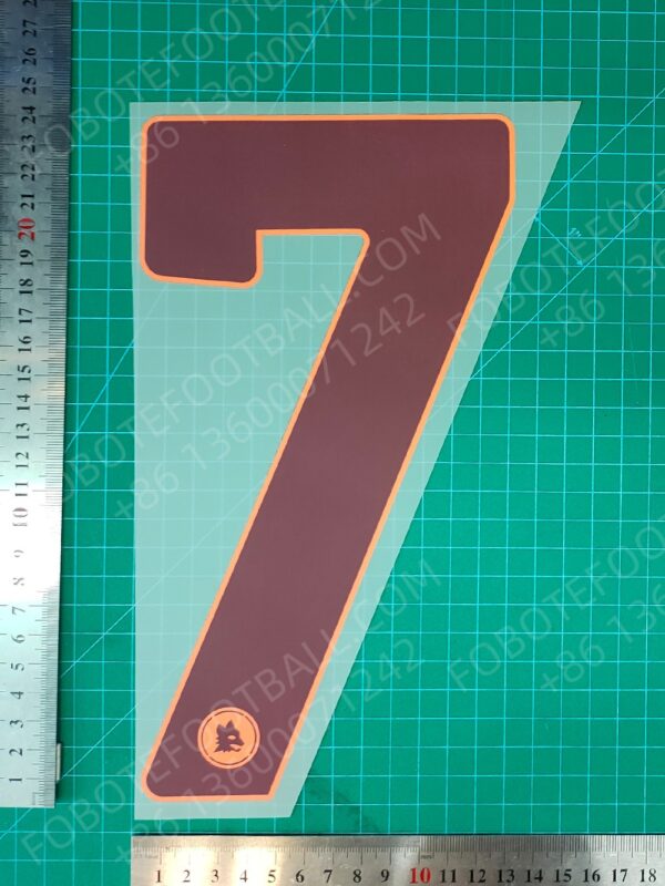 Roma 2024-25 Away Nameset for Football Shirt Any Name & Number - Image 14
