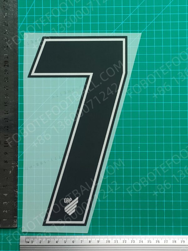 Clube Atlético Paranaense 2024/25 Away Nameset for Football Shirt Any Name & Number - Image 8