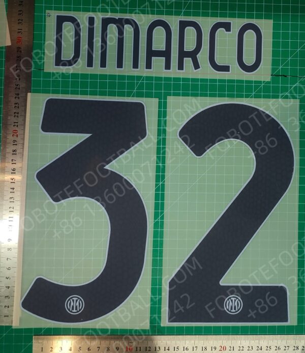 Inter Milan 2024-25 Away Nameset for Football Shirt Player Name - Image 6