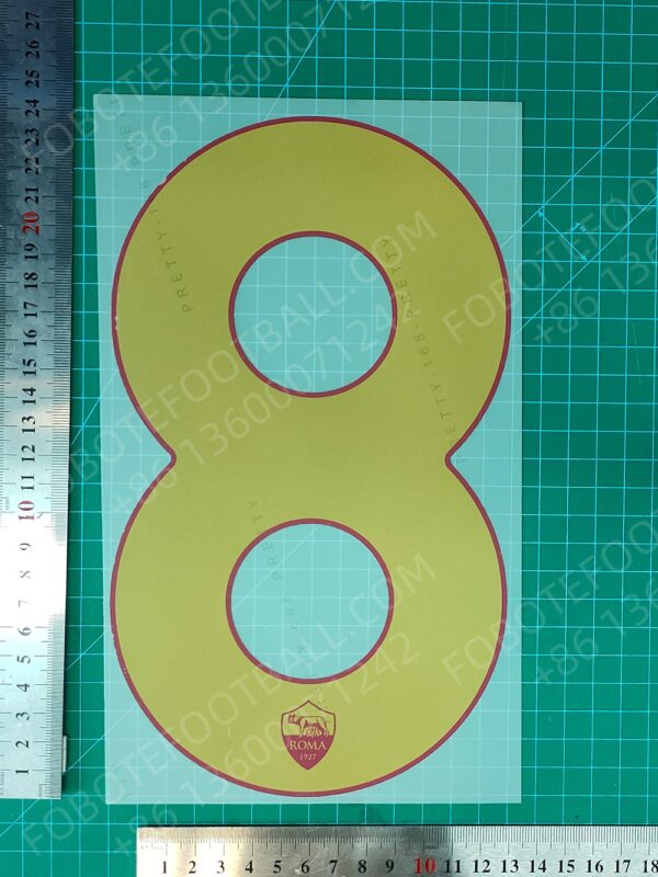 Roma 2024-25 Home Nameset for Football Shirt Any Name & Number - Image 15