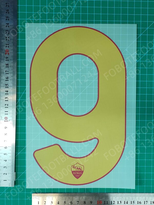 Roma 2024-25 Home Nameset for Football Shirt Any Name & Number - Image 16