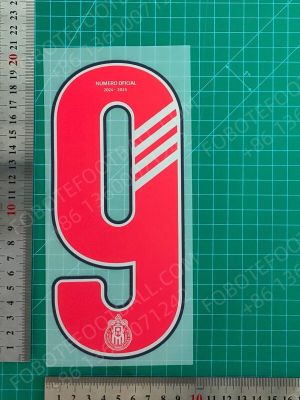 Chivas 2024/25 Away Nameset for Football Shirt Any Name & Number - Image 13