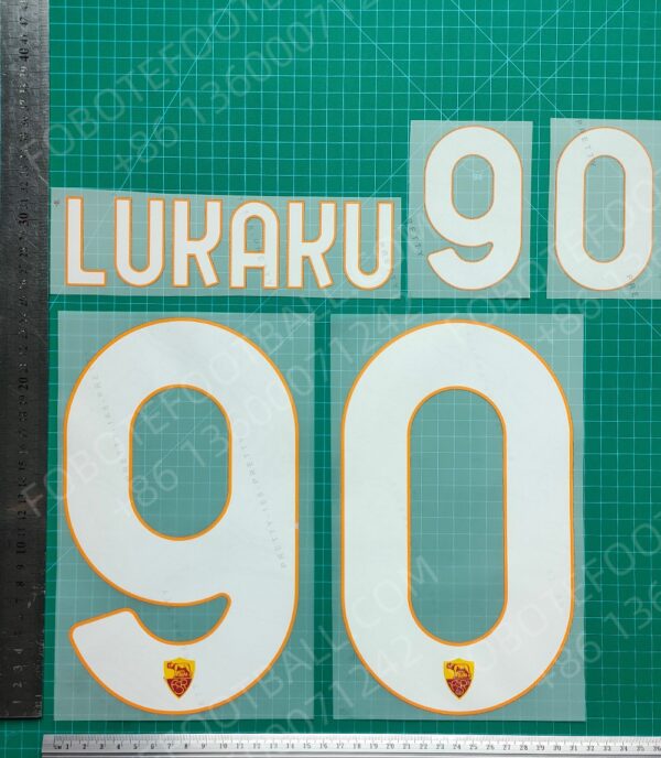 Roma 2024-25 2nd Away Nameset for Football Shirt Any Name & Number - Image 6