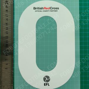 EFL Championship 2023/24 White Nameset for Football Shirt Any Name & Number