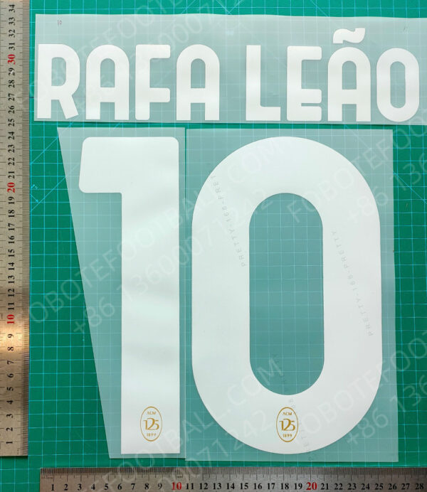AC Milan 125th Anniversary Special Edition Nameset for Football Shirt Any Name & Number