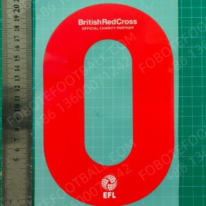 EFL Championship 2023/24 Red Nameset for Football Shirt Any Name & Number