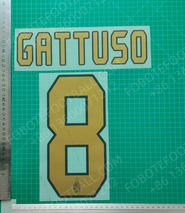 AC Milan 06/07 Home Player Nameset Printing Any Name & Number - Image 3