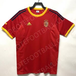 2002 Spain Home Retro Football Jersey