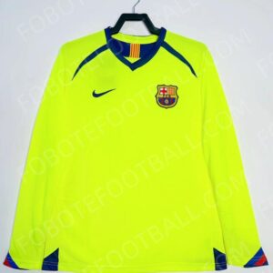 05/06 Barcelona Away Retro Football Jersey Long sleeves