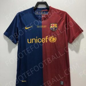08/09 Barcelona UEFA Home Retro Football Jersey
