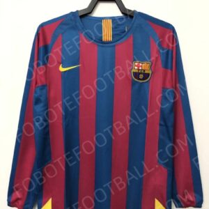 05/06 Barcelona Home Retro Football Jersey Long sleeves