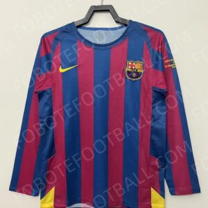 05/06 Barcelona UEFA Home Retro Football Jersey Long sleeves