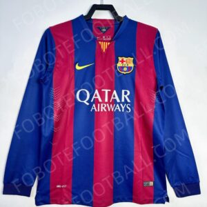 14/15 Barcelona Home Retro Football Jersey Long sleeves