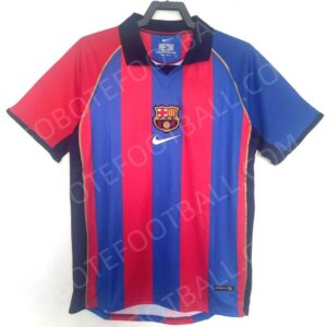 01/02 Barcelona Home Retro Football Jersey