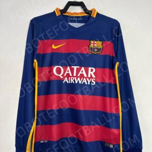 15/16 Barcelona Home Retro Football Jersey Long sleeves