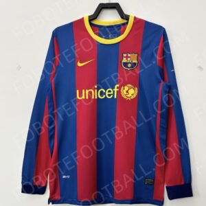 10/11 Barcelona Home Retro Football Jersey Long sleeves
