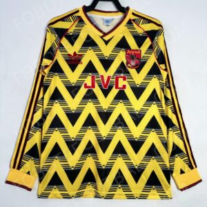 91/93 Arsenal Away Retro Football Jersey Long sleeves