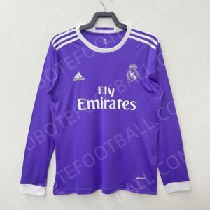 16/17 Real Madrid Away Retro Football Jersey Long sleeves
