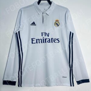 16/17 Real Madrid Home Retro Football Jersey Long sleeves